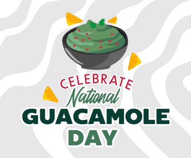 Lezzetli baharatlı guacamole ile Ulusal Baharatlı Guacamole Günü