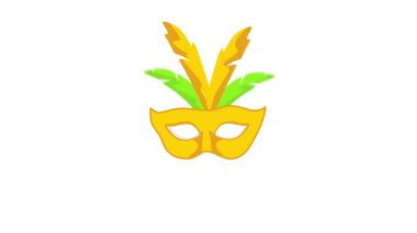 Renkli maskeli Mardi Gras