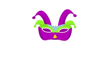 Renkli maskeli Mardi Gras