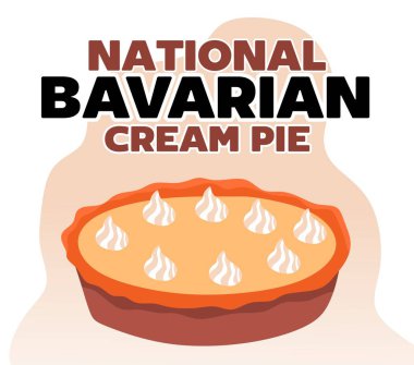 National Bavarian Cream Pie Day with delicious Bavarian Cream Pie clipart