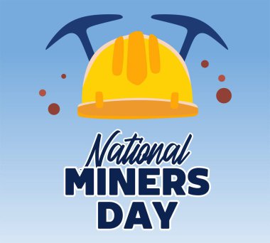 Madencilik araçlarıyla Ulusal Madenciler Günü