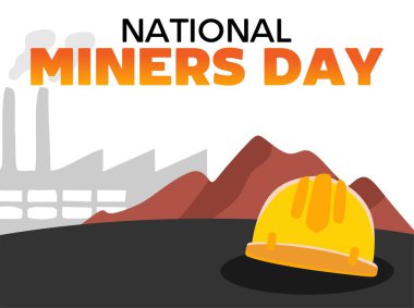 Madencilik araçlarıyla Ulusal Madenciler Günü