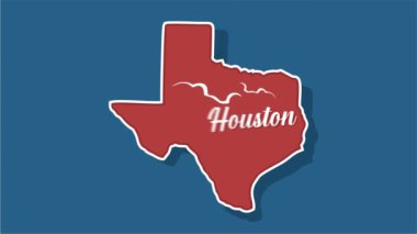 Houston Teksas mavi arka planlı Teksas bayrağı