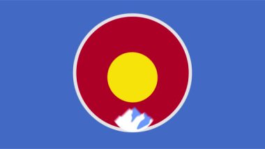 Sarı güneşli Colorado Eyaleti