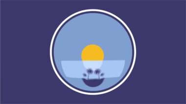 San Diego California plaj geçmişi ve palmiye ağacı siluetiyle