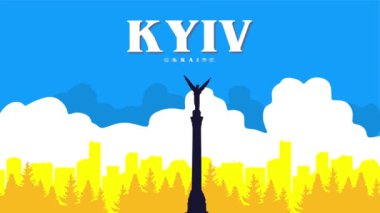 Kyiv şehir manzaralı Ukrayna gününüz kutlu olsun.