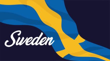 İsveç bayrağı dalgalanırken