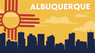 Doğanın ve gökyüzünün güzel manzaralı Albuquerque New Mexico