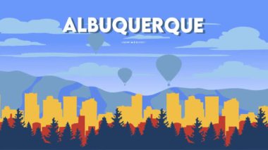 Doğanın ve gökyüzünün güzel manzaralı Albuquerque New Mexico