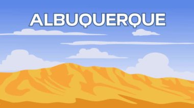 Albuquerque New Mexico 'daki güzel dağ ve gökyüzü manzarası