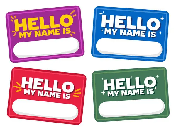 İsim etiketi ile kendinizi tanıtın Merhaba benim adım