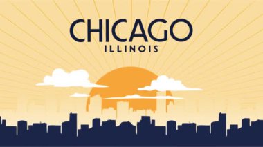 Chicago Illinois Güzel şehir manzaralı