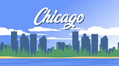 Chicago Illinois Güzel şehir manzaralı