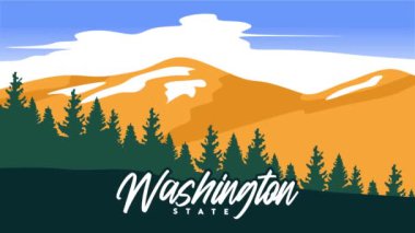 Güzel doğal manzaralı Washington Eyaleti