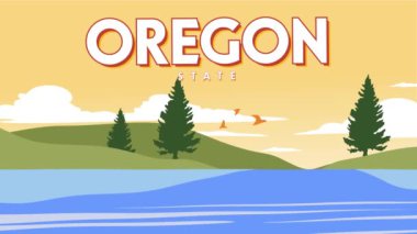Oregon eyaletinin güzel tepe manzarası