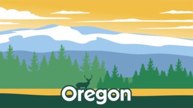 Oregon eyaletinin güzel tepe manzarası