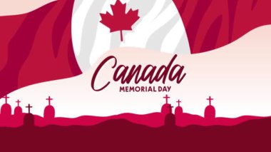 Kanada bayrağıyla Kanada Anma Günü