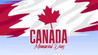 Kanada bayrağıyla Kanada Anma Günü