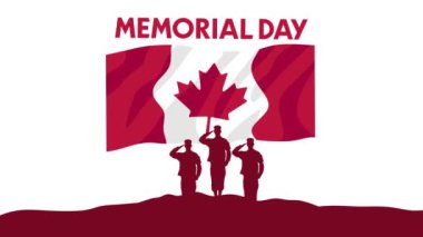 Kanada askeri siluetiyle Kanada Anma Gününüz kutlu olsun.