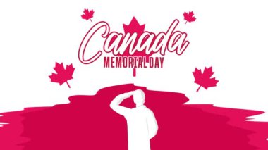 Kanada askeri siluetiyle Kanada Anma Gününüz kutlu olsun.