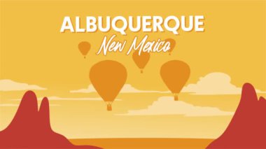 Balon siluetiyle Albuquerque New Mexico