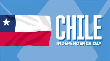 Şili bayrağıyla mutlu bağımsızlık günü