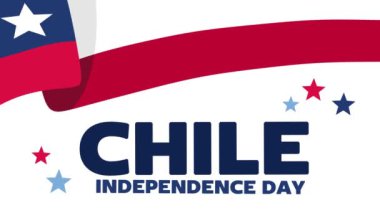 Şili bayrağıyla mutlu bağımsızlık günü