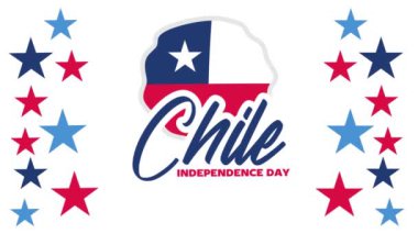 Şili bayrağıyla mutlu bağımsızlık günü
