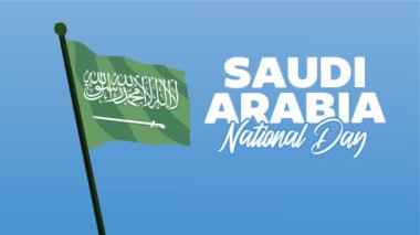 Suudi Arabistan bayrağıyla Suudi Arabistan Günü
