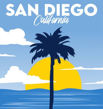 San Diego California 'daki güzel okyanus manzarası