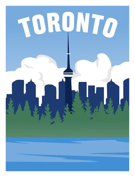 красивый вид на Торонто