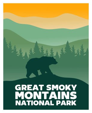 Güzel doğal manzaralı Great Smoky Dağları Ulusal Parkı