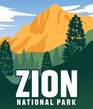 Güzel doğal manzaralı Zion Ulusal Parkı