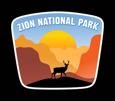 Güzel doğal manzaralı Zion Ulusal Parkı