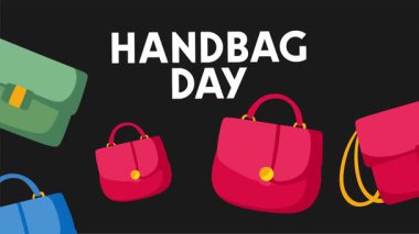 Güzel bir el çantasıyla mutlu bir el çantası günü