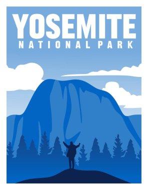 Yosemite Ulusal Parkı. Güzel doğal manzaralı.