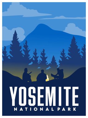 Yosemite Ulusal Parkı. Güzel doğal manzaralı.