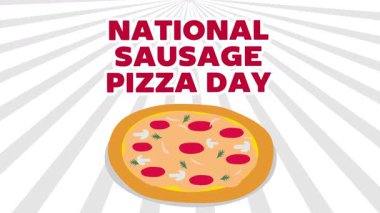 Mutlu ulusal sosisli pizza günleri.