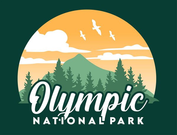 Олимпийский национальный парк с красивыми природными пейзажами