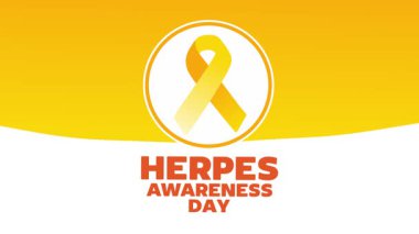 Herpes farkındalık günü kutlamaları sarı kurdeleyle yapılıyor.