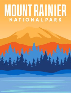 Rainier Ulusal Parkı güzel doğal manzaralı