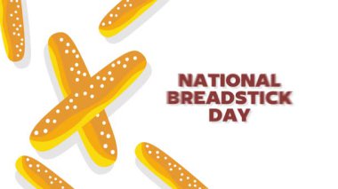 Lezzetli ekmek çubuklarıyla Ulusal Ekmek Günü 'nüz kutlu olsun.