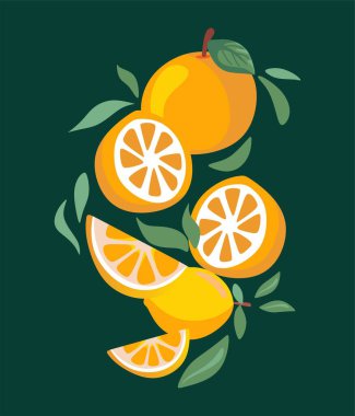 Lezzetli portakal ve limonlu portakal günü.