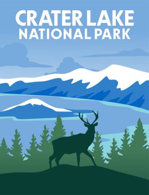 Krater Gölü Ulusal Parkı Güzel manzaralı