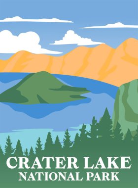 Krater Gölü Ulusal Parkı Güzel manzaralı