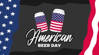 Lezzetli soğuk birayla Amerikan bira günü