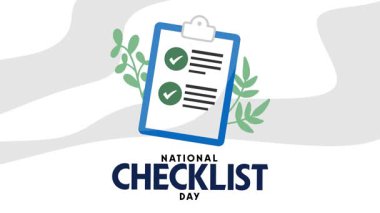 Liste tahtası ile mutlu ulusal kontrol listesi günü