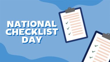 Liste tahtası ile mutlu ulusal kontrol listesi günü