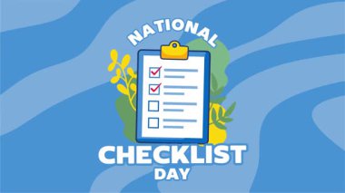 Liste tahtası ile mutlu ulusal kontrol listesi günü