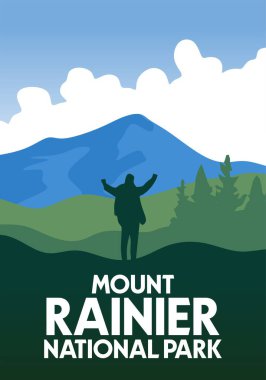 Rainier Dağı Milli Parkı 'nın güzel manzarası